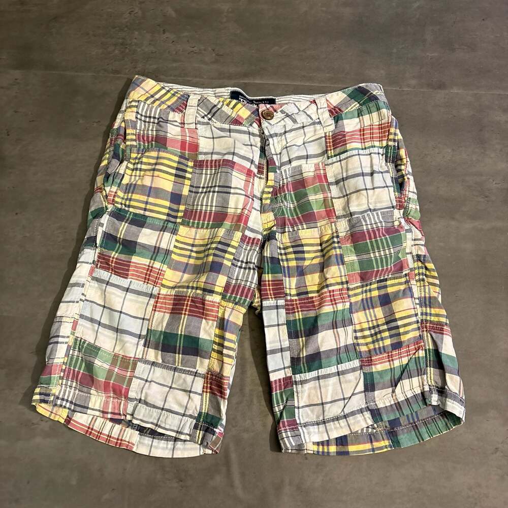 The New Ivy Brand Patchwork Plaid Shorts Size 30